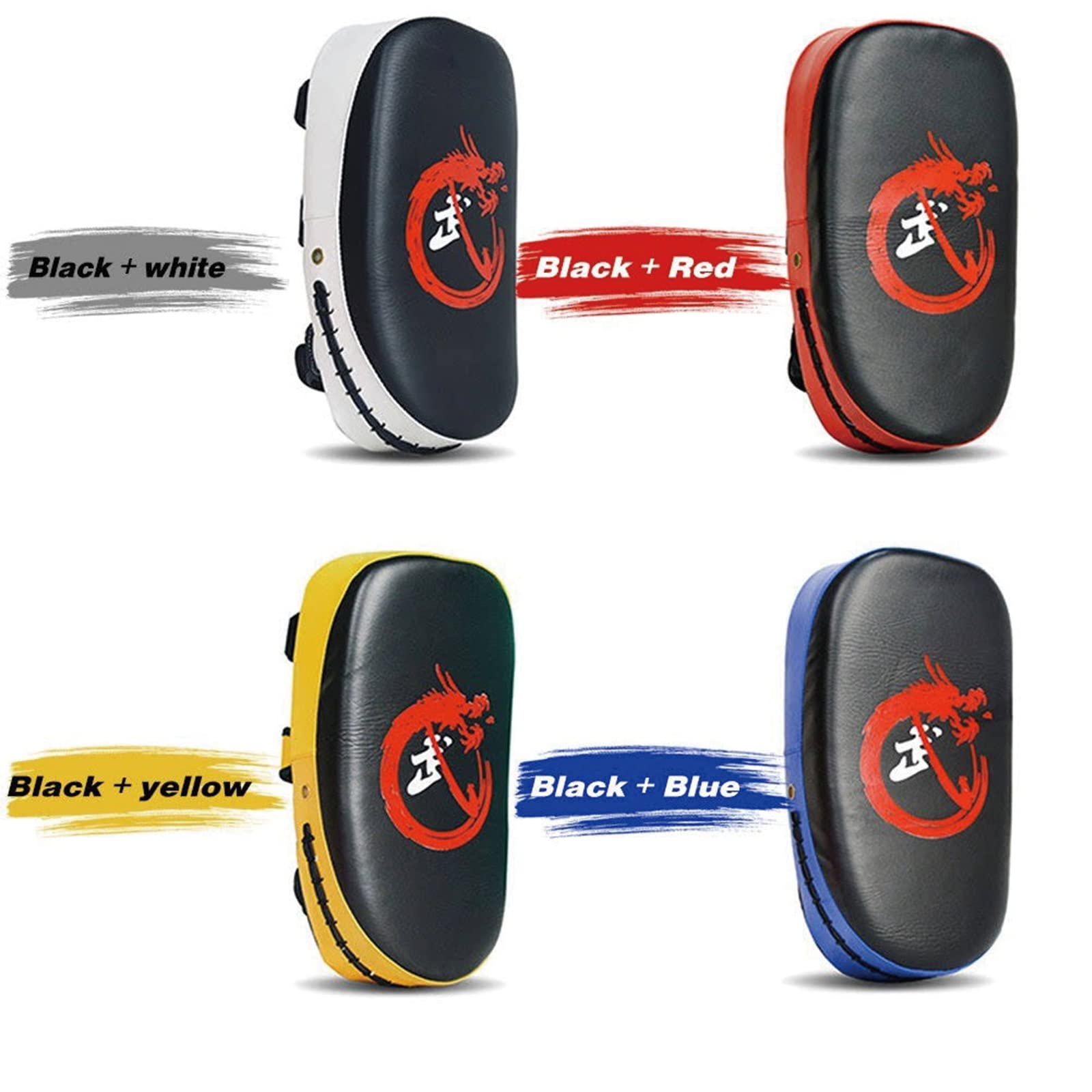 Coussinets de boxe incurvés en cuir PU pour adultes et enfants, boxe thaï, taekwondo, MMA, kickboxing