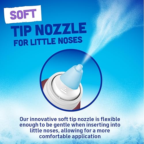 Miniatura 4 de Afrin Bruma salina hidratante para niños para congestión nasal diaria y nariz seca, enjuague nasal salino isotónico de agua de mar con boquilla de