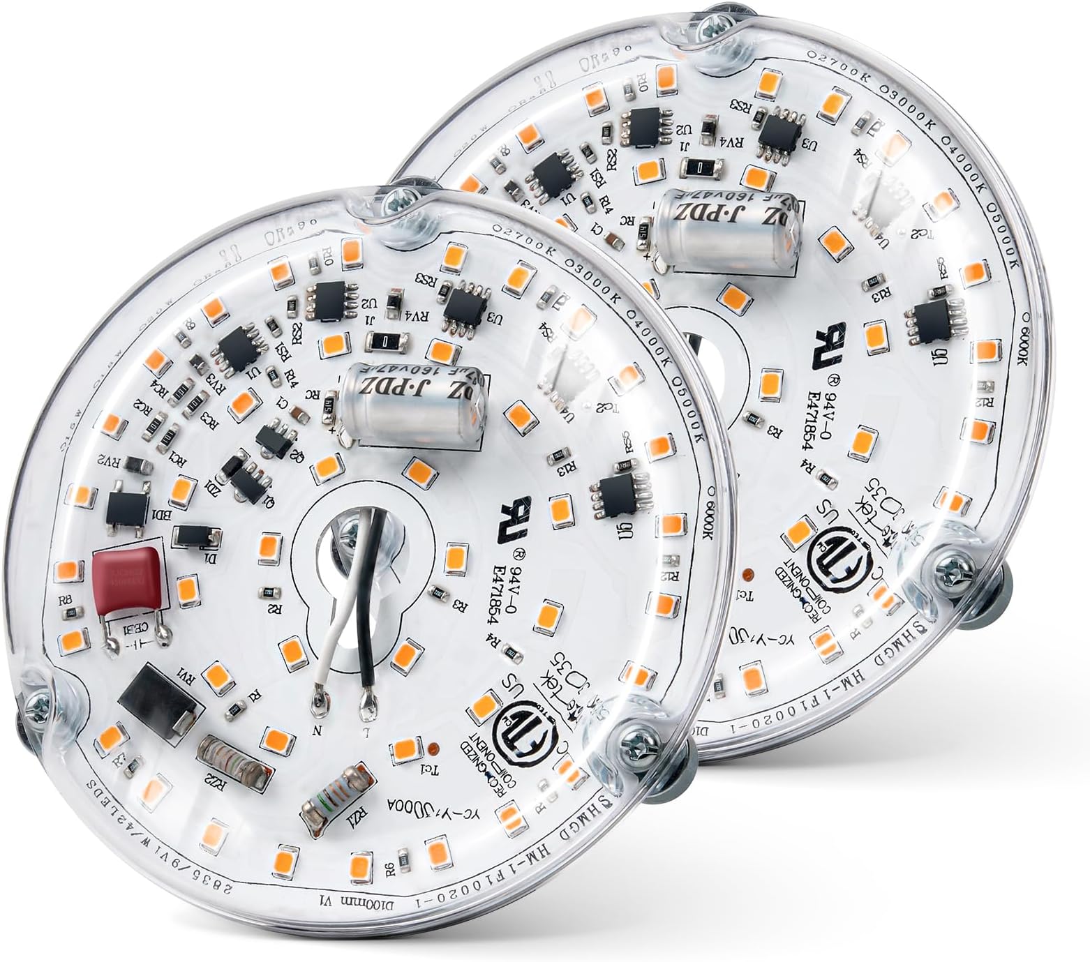 Tomosu 3.93'' Led Ceiling Fan Light Kit, 120V 20W 2000LM Dimmable Led