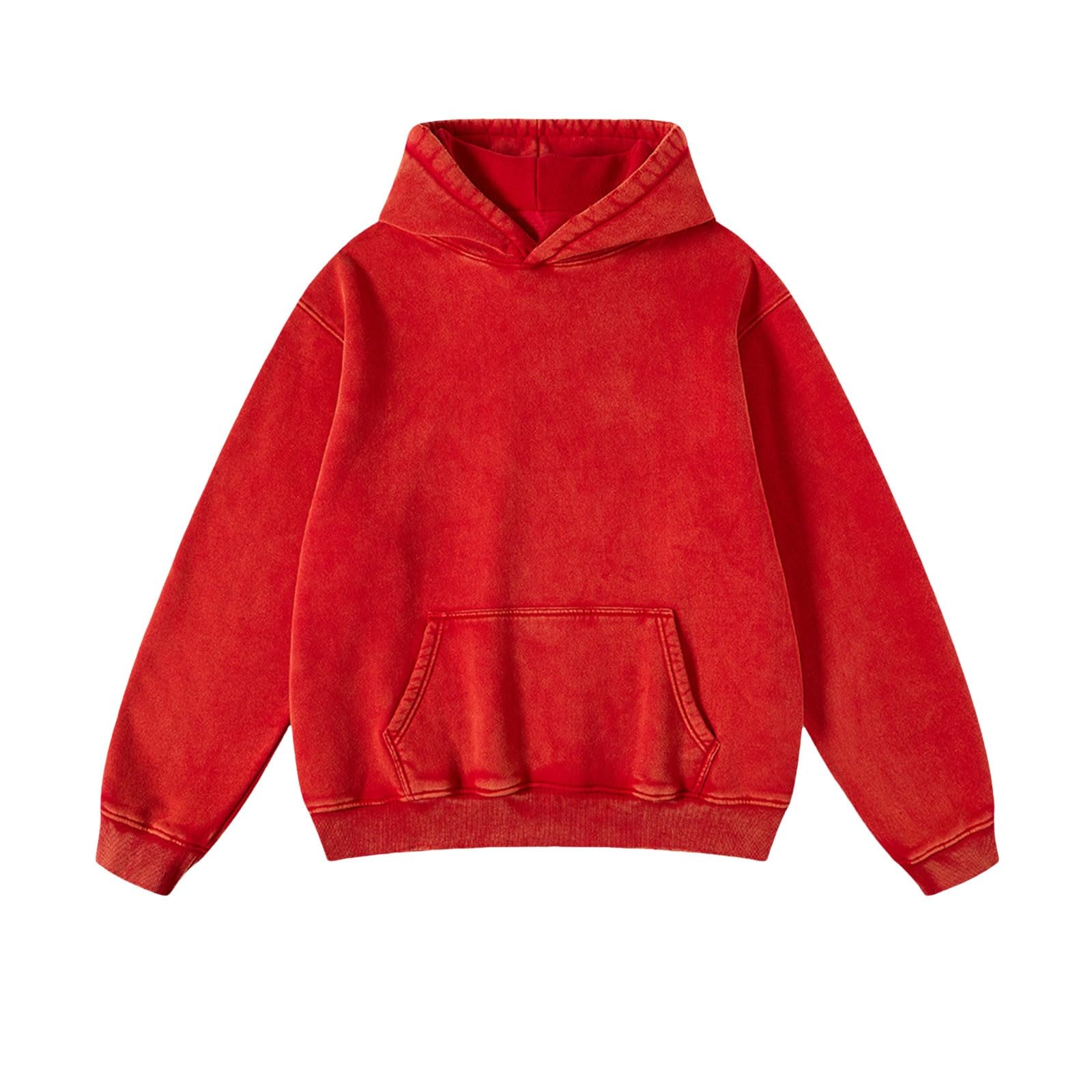 Felpa con cappuccio e cerniera, da uomo, oversize, in pile pesante