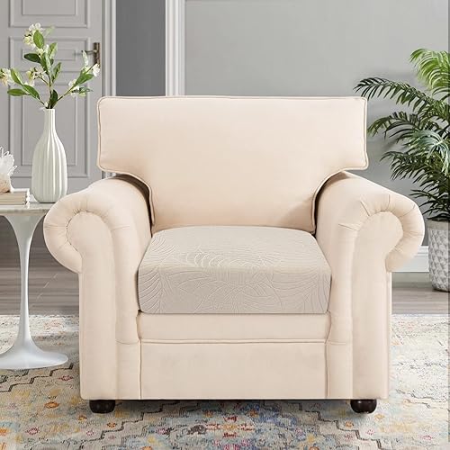 Miniatura 2 de SearchI Fundas de Cojín Elásticas de Jacquard para Sofá, Fundas de Cojín Reversibles de Repuesto, Funda de Asiento de Sofá, Protector de Muebles,