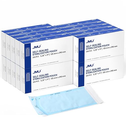 Miniatura 36 de JMU 200 bolsas de esterilización autosellantes, bolsas de autoclave de 5.25 x 11 pulgadas (5.25 x 10)
