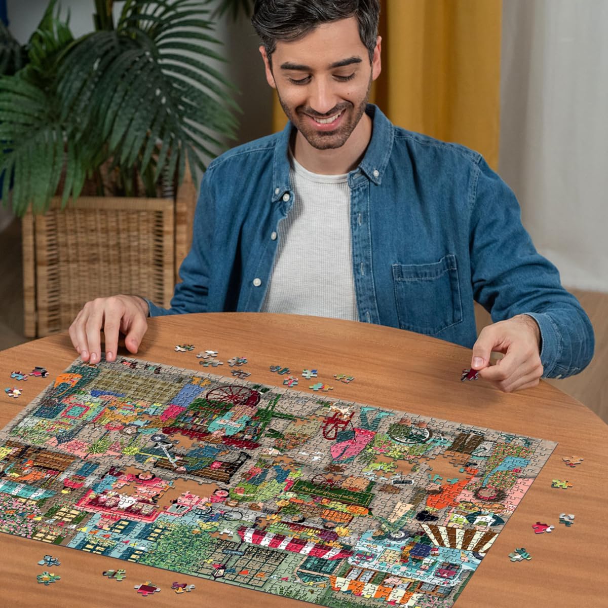 Ravensburger Street Market 1000 Piece Jigsaw Puzzle | Explore Vibrant Market Life | from The Bestselling Puzzle Brand Worldwide | Eco-Friendly Materials