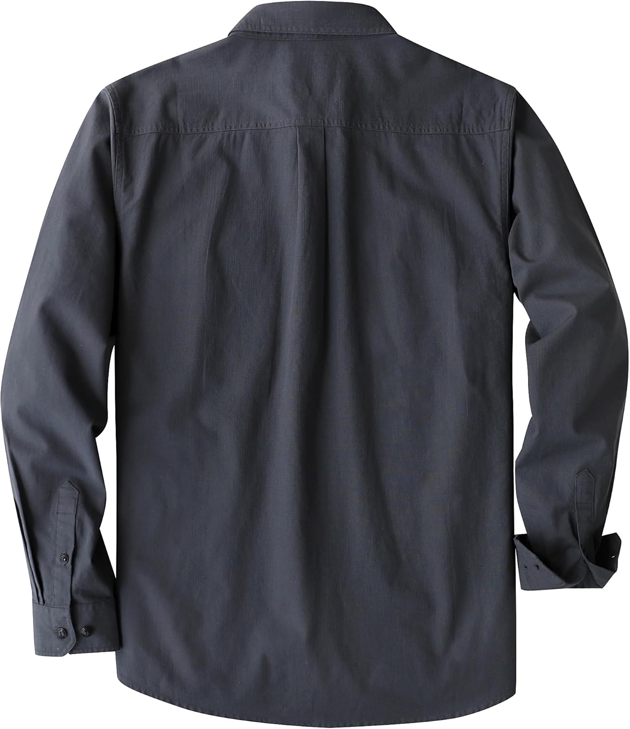 Dubinik® Chambray Shirt Men Long Sleeve Cotton Work Shirts with 2 Pockets Casual Button Down - Image 2