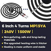 Vista 3 de 2026 Upgraded MP22YA Electric Range Burner Element 2 pcs MP15YA 6" and 2 pcs MP21YA 8" 4 Pack Unit Set Stove Burners Replacement for Whirlp00l