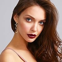 Vista 38 de Handmade Spiral Threader Earrings Sterling Silver Hypoallergenic Twisted Pull Through Drop Dangle Earrings for Women - Silver & Gold