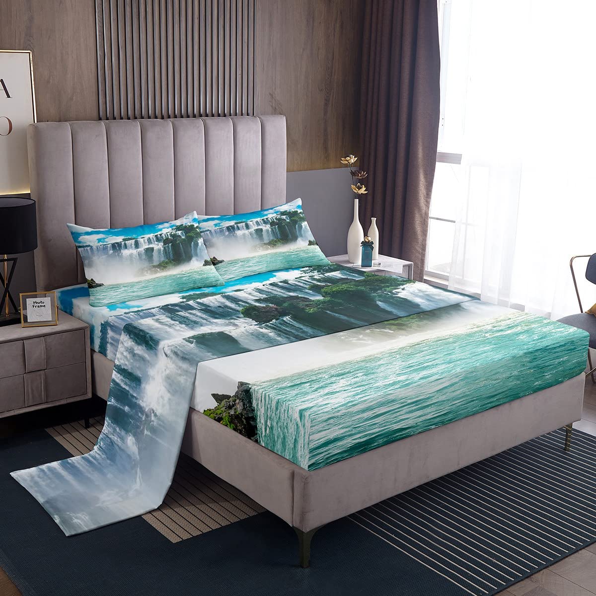 Parure de lit cascade nature 3 pièces pour chambre enfant et adolescent