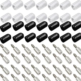 40Pcs Shelf Support Pegs Cabinet Shelf Support Pins with 40Pcs Non-Slip Rubber Sleeves 4.5mm Holes Pins for Bookcase, Cabinets, Wardrobes and Furniture Shelves Clapboard Holders Cupboard Shelf