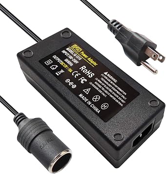 BYGD AC to DC Converter, 120W 10A 110V to 12V Power Adapter for Car Vacuum Cleaner and Other Car Devices