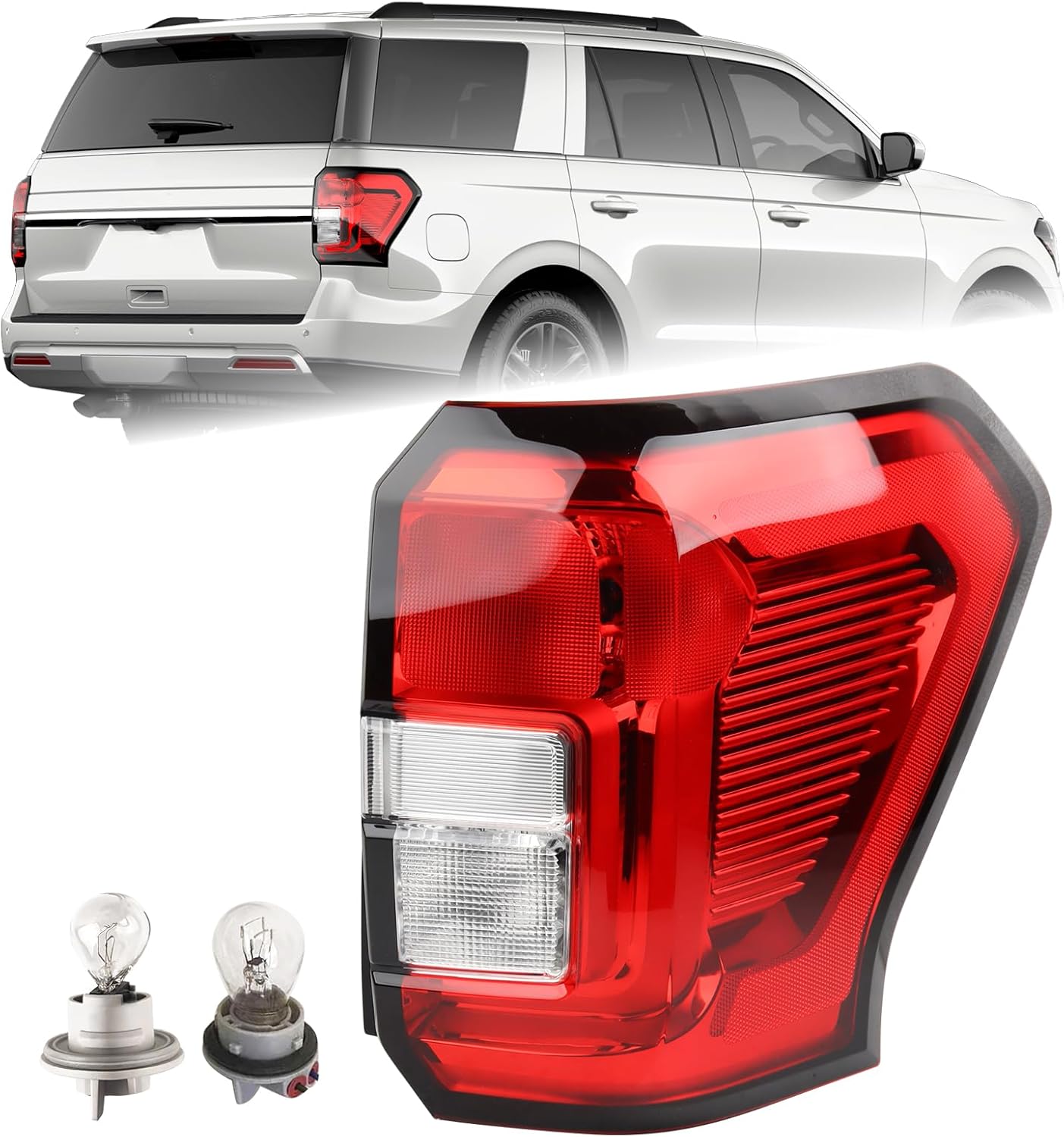 RH Halogen Tail light Assembly Fit for 2022 2023 2024 Ford Expedition XL XLT Model Rear Lamp Right Passenger Side With Bulbs NL1Z-13404-A NL1Z13404A