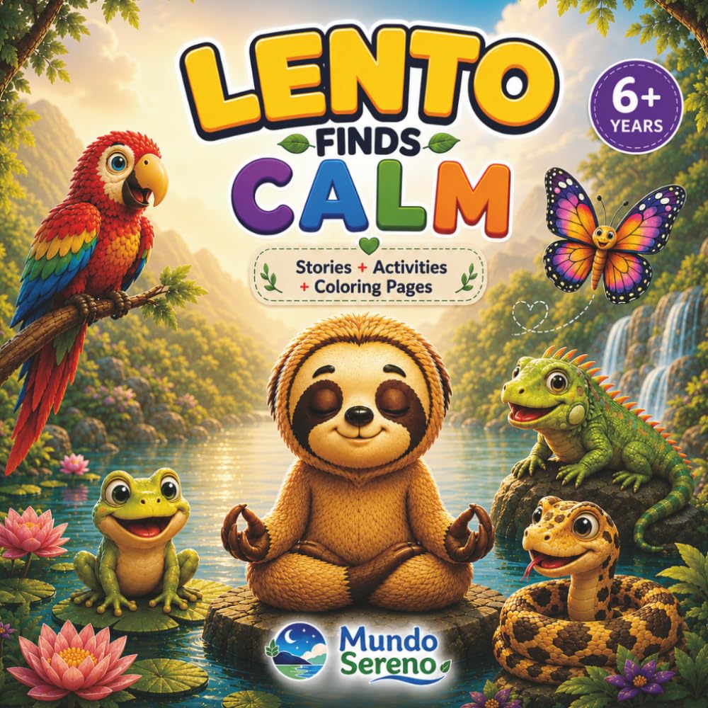Lento Finds Calm: A Calming Coloring Book for Kids to Relax, Breathe and Understand Their Feelings (The World of Lento)