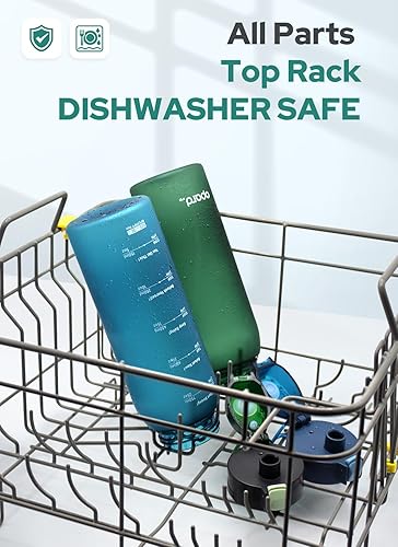 Miniatura 2 de Opard - Botella de agua deportiva de 3032 onzas, con tapa a prueba de fugas y pajilla, sin bisfenol A (BPA), botella de plástico de tritán