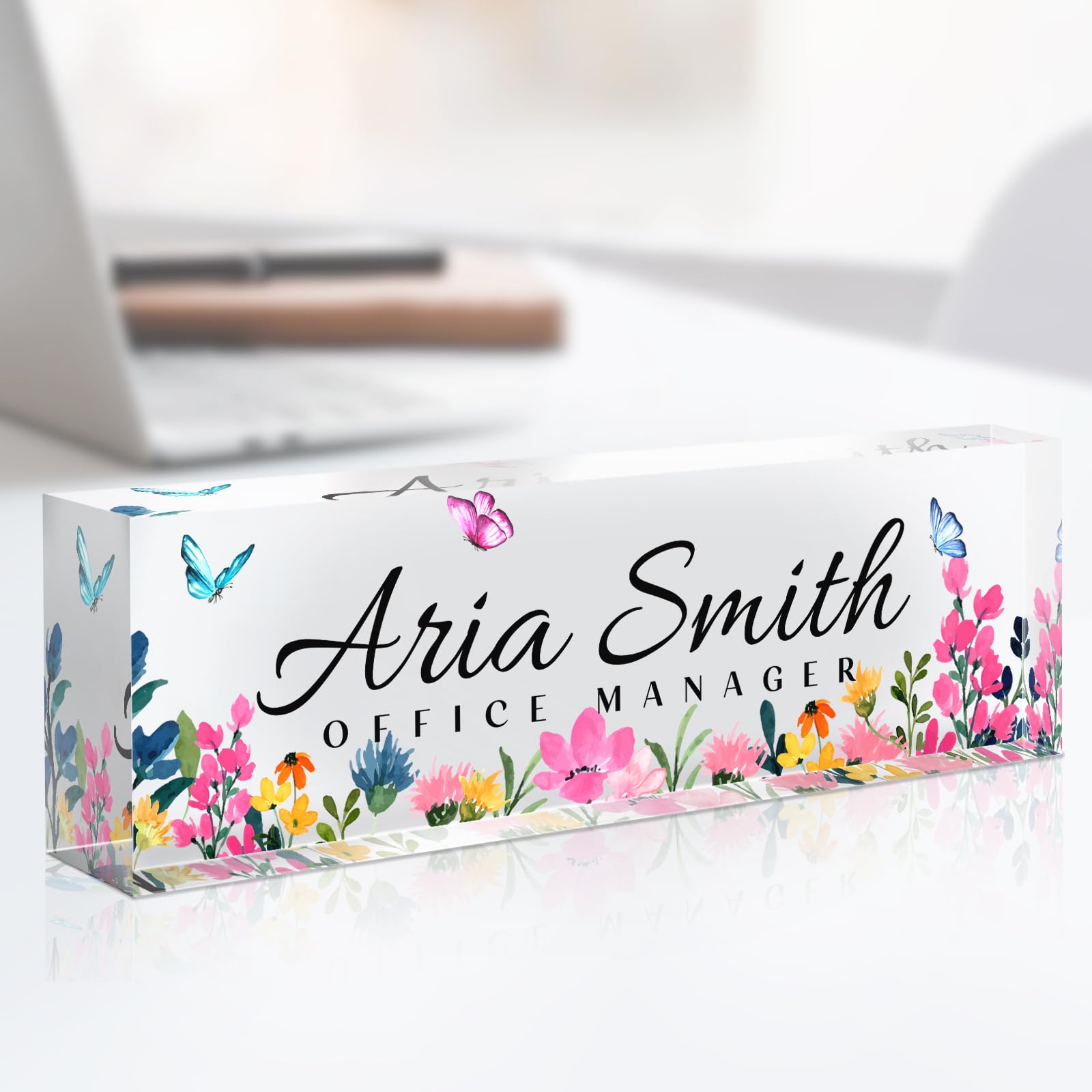 DOCRAGI Name Plate for Desk, Desk Name Plate Personalized, Custom Office Desk Accessories Decor for Women, Teacher Nurse Employee Appreciation Gifts,