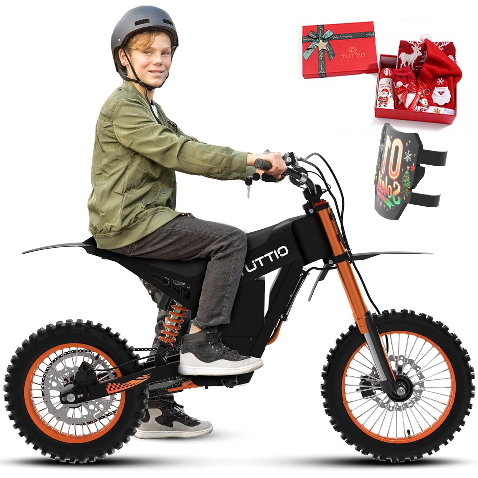 Tuttio Soleil01 48V Electric-Dirt-Bike Electric-Motorcycle Off-Road-Electric-Bike - with 21AH Battery 15-37MPH&18-43Miles Dirtbike 3-Speed Modes Motorcycle for Teens Ages 13+(Immediate-Delivery)