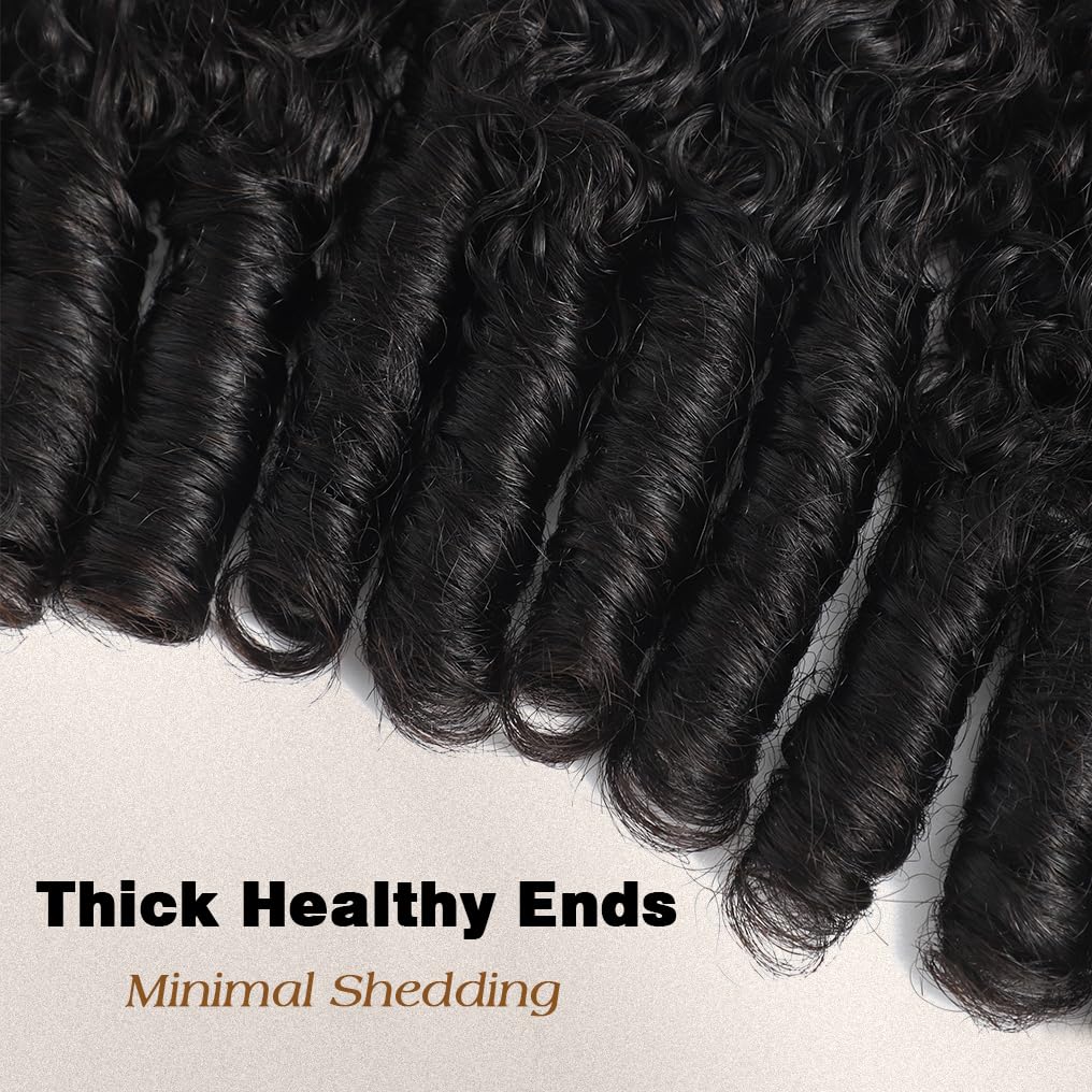 Raw Salon Quality Burmese Curly Bundles Human Hair 16 16 16 Inch 16A 100% Unprocessed 3C4A Curly Bundles with Spiral Curls Human Hair Water Wave Bundles Triple Lifespan for Black Women Natural Color