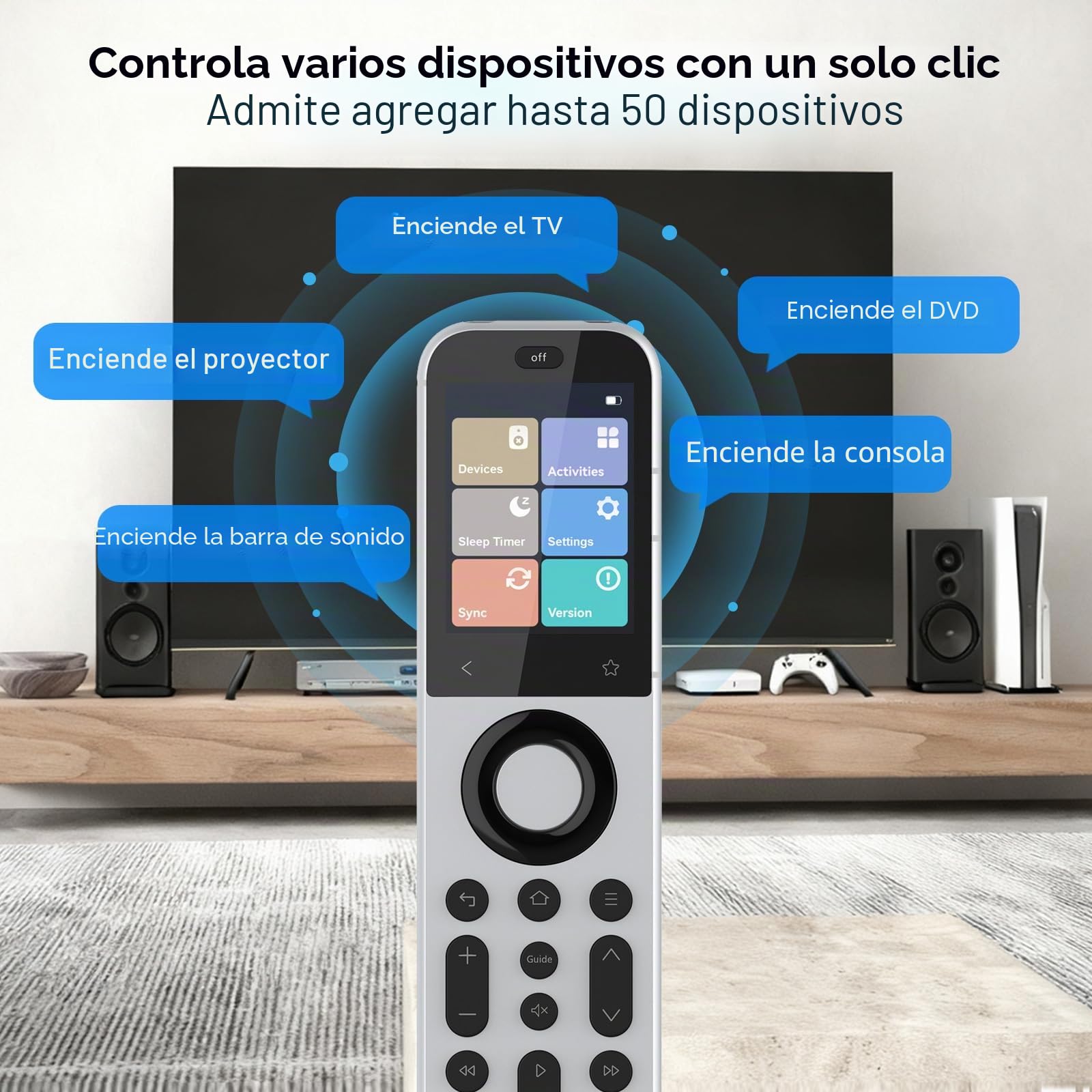SofaBaton X2 Mando a distancia universal con concentrador y estación de carga | Pantalla táctil, control de un botón personalizable, control de hasta 60 dispositivos IR/Bluetooth/WiFi