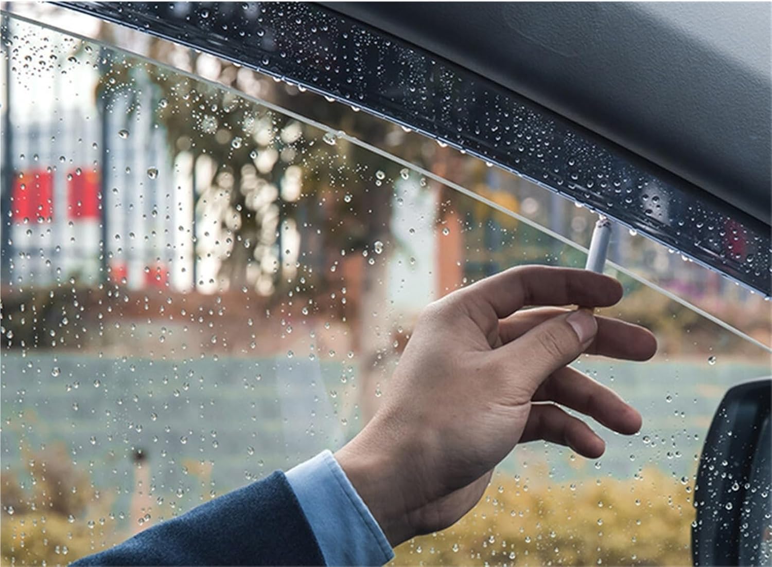 GEYABG(ゴヤブ) 三菱アウトランダー2014-2020に適合する車の窓用レインディフレクターバイザーサンガードベントウィンドウ