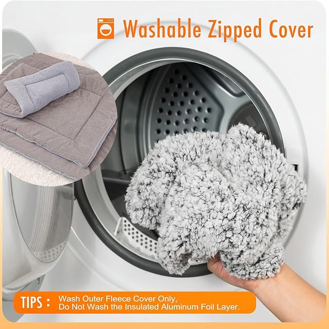 Foto 3 de 7 de BUKLUKE Manta térmica para, Cama térmica para Gatos & Perros Lavable