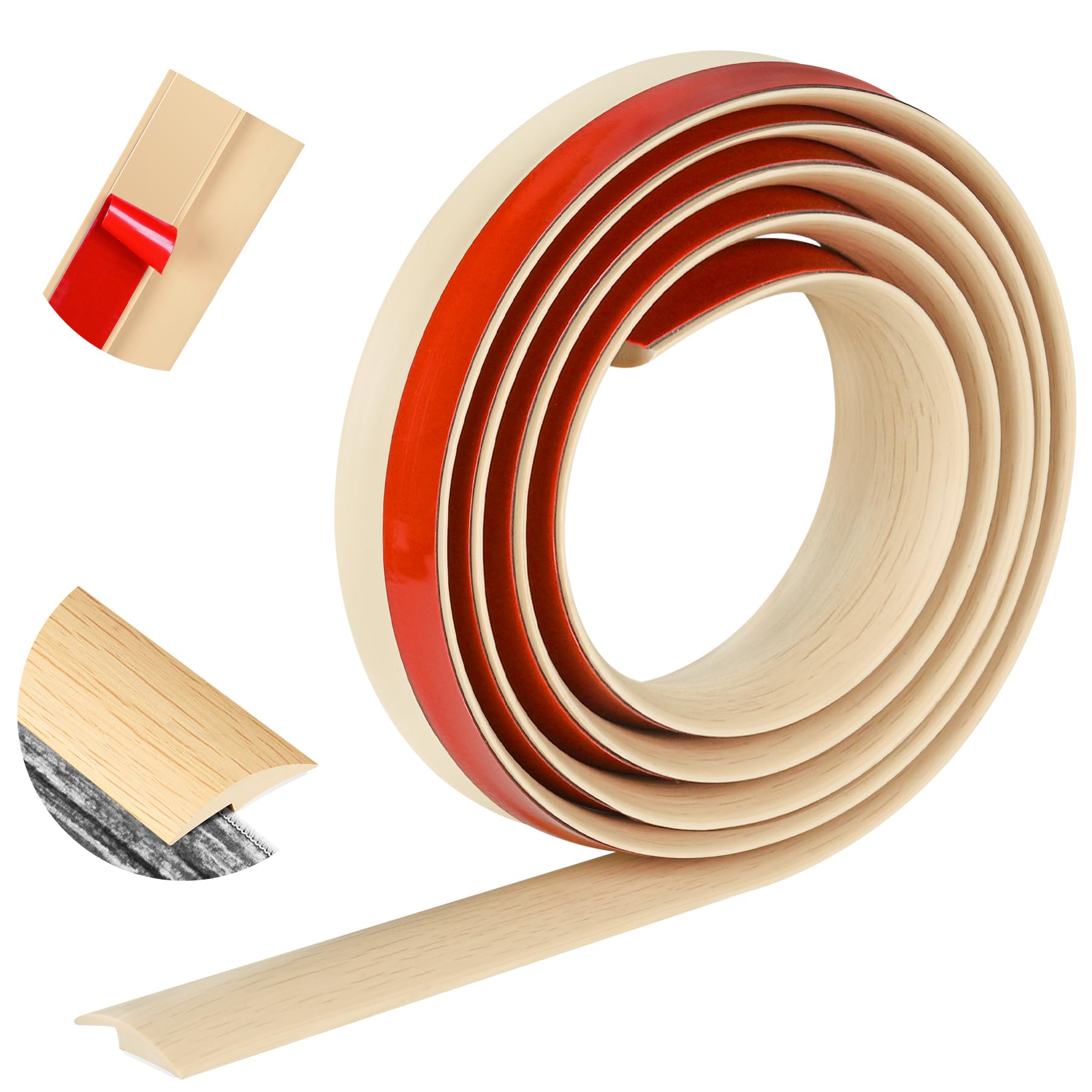 Bande de transition de sol ToLanbbt 1m PVC seuil adhésif moins de 5mm sans perçage