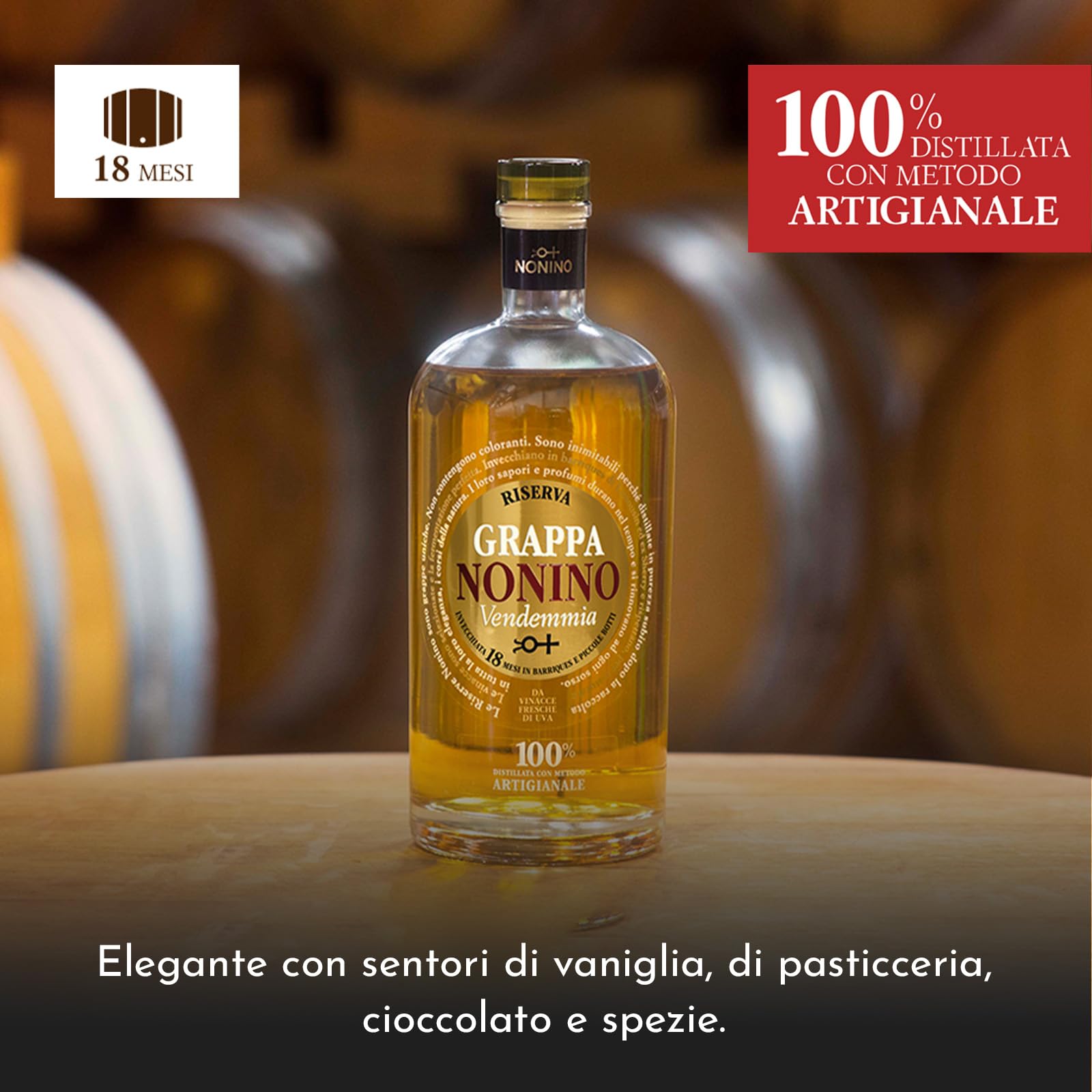 GRAPPA RESERVA 18 MESES DE COSECHA - 70CL