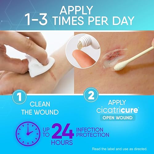 Miniatura 6 de Cicatricure Triple Antibiotic Ointment with Pain Relief, Bacitracin Antibiotic Ointment & Cream for Wound Care, Healing Ointment for Cuts, Burns