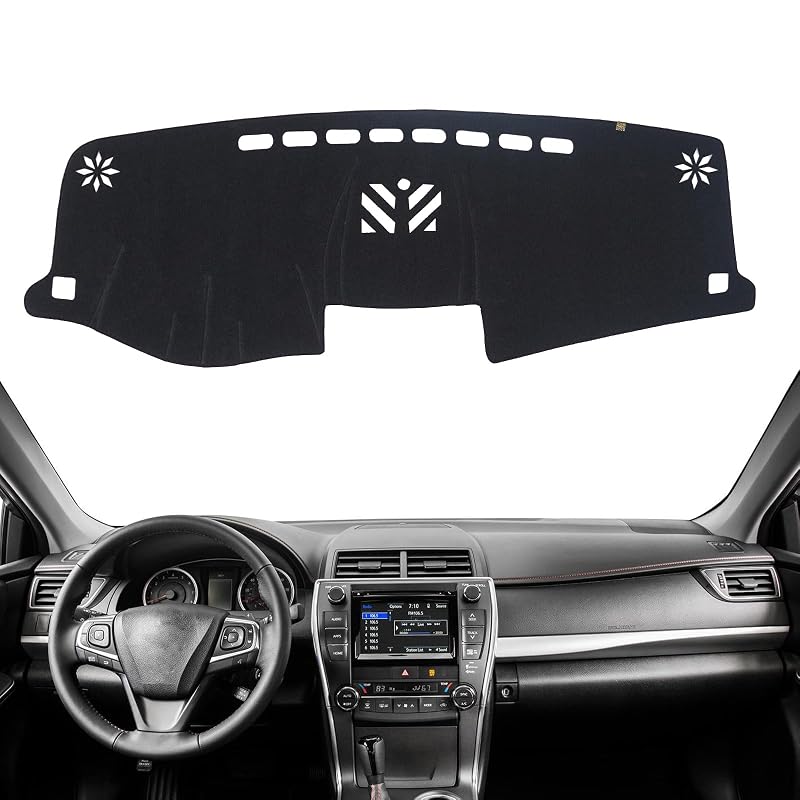 Capa para Painel de Toyota Camry 2012 a 2017 com Tapete Antirreflexo e Antiderrapante Preta