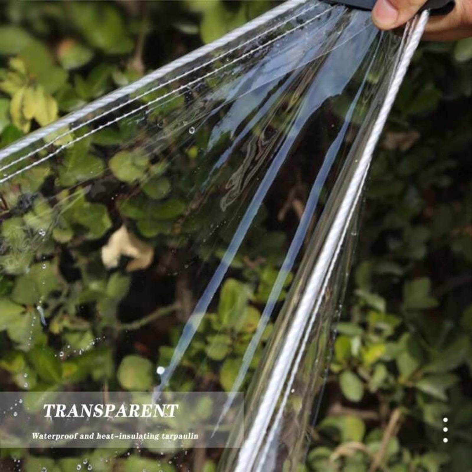 Teloni Trasparenti in PVC Pesan Teimpermeabili con Porta a Cerniera,Telone Protettivi Resistenti al Taglio,Pannelli Laterali in Telo Trasparente,per Carport,Pergola,Serre,WxH-3x2.5m/9.8x8.2ft