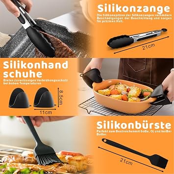 Airfryer Zubehör für Ninja Double Stack XL 9.5L Air Fryer SL400EU SL400EUCP Heißluftfritteuse Zubehör für Ninja Double Stack XL 9.5L SL400EU SL400EUCP AF400EU Philips 4000 Series 2 Kammern 8.5L-10L