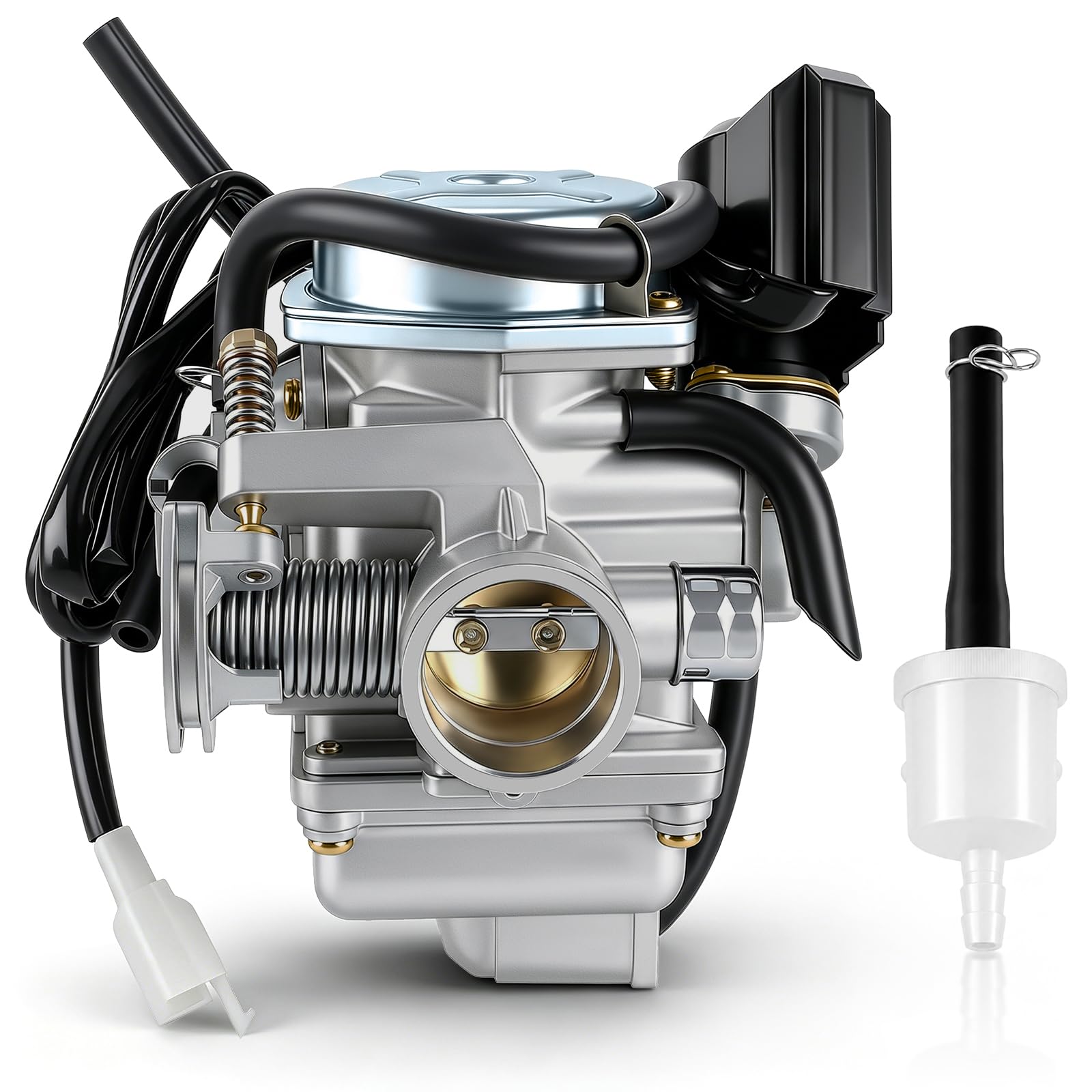 AUTOKAY GY6 150 cc Carburetor Carb Scooter Go Kart Howhit Go Cart 26mm 4 stroke 150cc-image-37