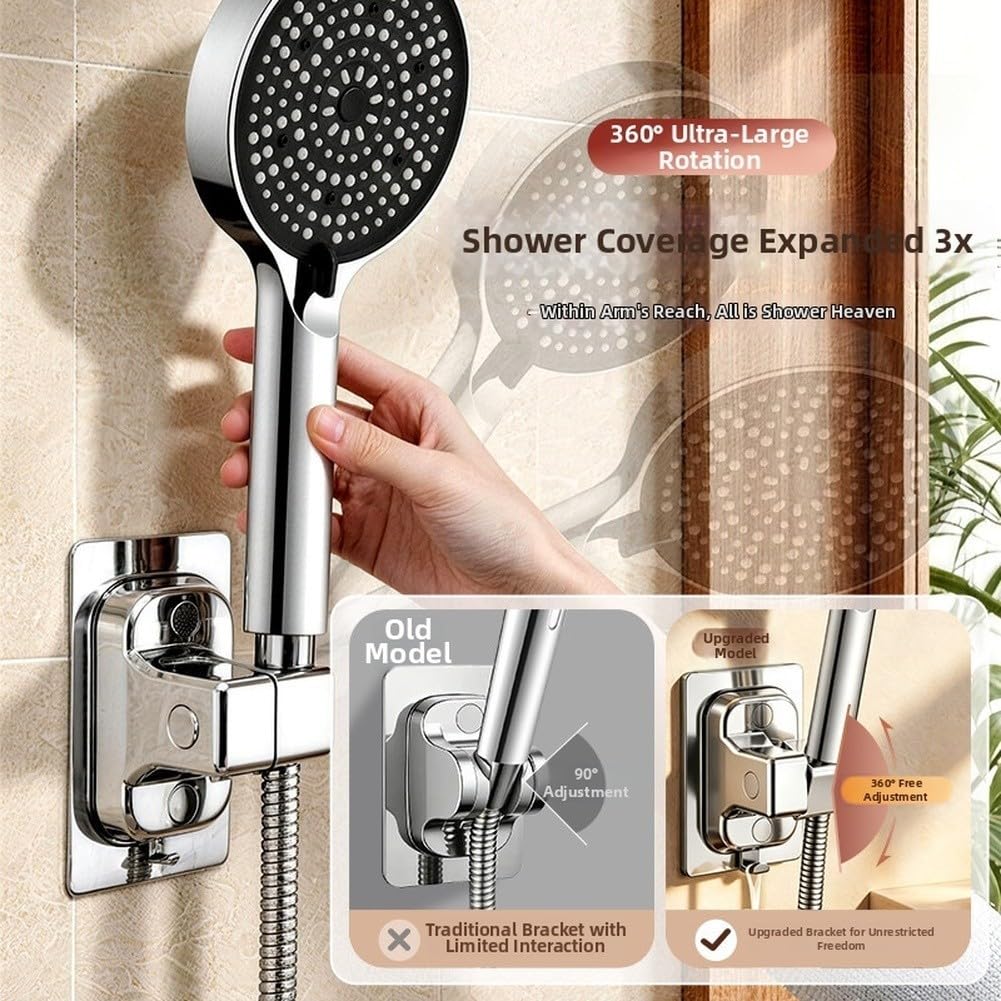 para soporte Alcachofa para ducha Ajustable Sin Agujeros para(A)