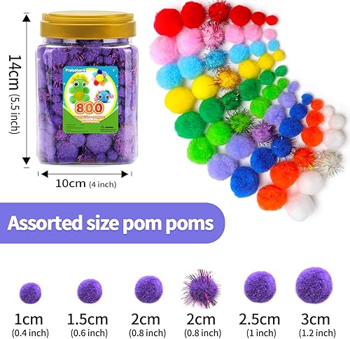 Vista 26 de Praisebank Pompones rojos, 90 unidades, 1.5 pulgadas, perfectos para artes y manualidades