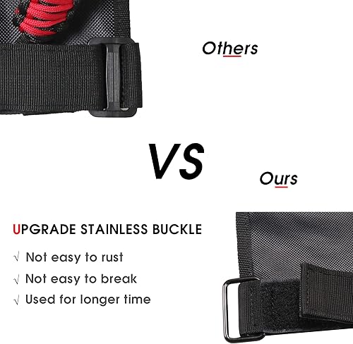 Miniatura 2 de BESTAOO 2 asas de agarre para barra antivuelco, mango de agarre de paracaídas para Jeep Wrangler YJ TJ JK JL y Gladiator JT 1955-2022 UTV ATV, apto