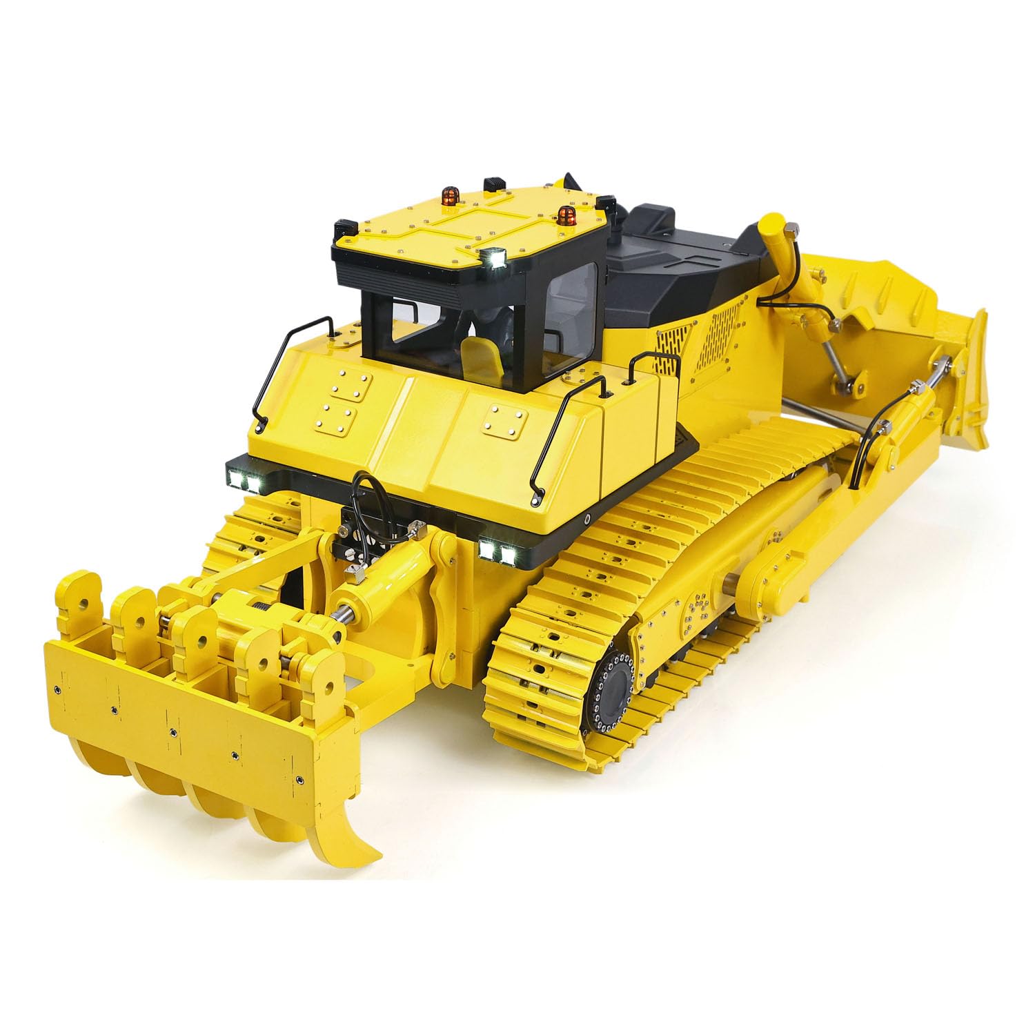 TOUCAN RC HOBBY Metallo 1/12 RC Bulldozer idraulico D155AX RTR Heavy Dozer Modello 7 Way Valve 1.0L Pompa Olio 5 Aratri Radio Master TX15 Batteria Radio