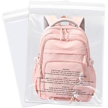 14" x 20" 200 Count - Clear Poly Bags with Suffocation Warning Self Seal for Packaging, Shirts, Clothing & FBA - Permanent Adhesive