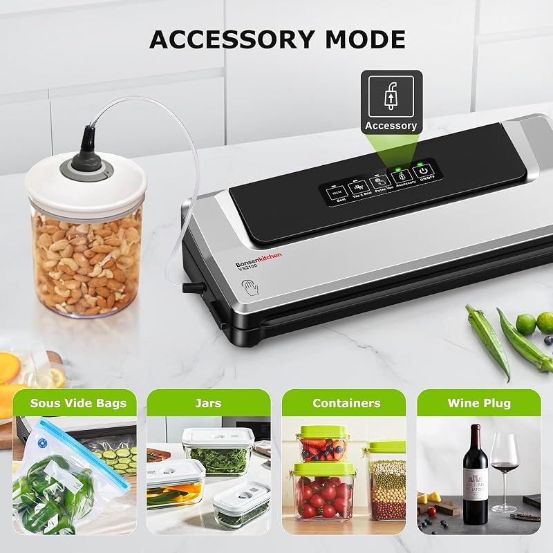 Bonsenkitchen Vacuum Sealer Machine – Five vacuum bags included