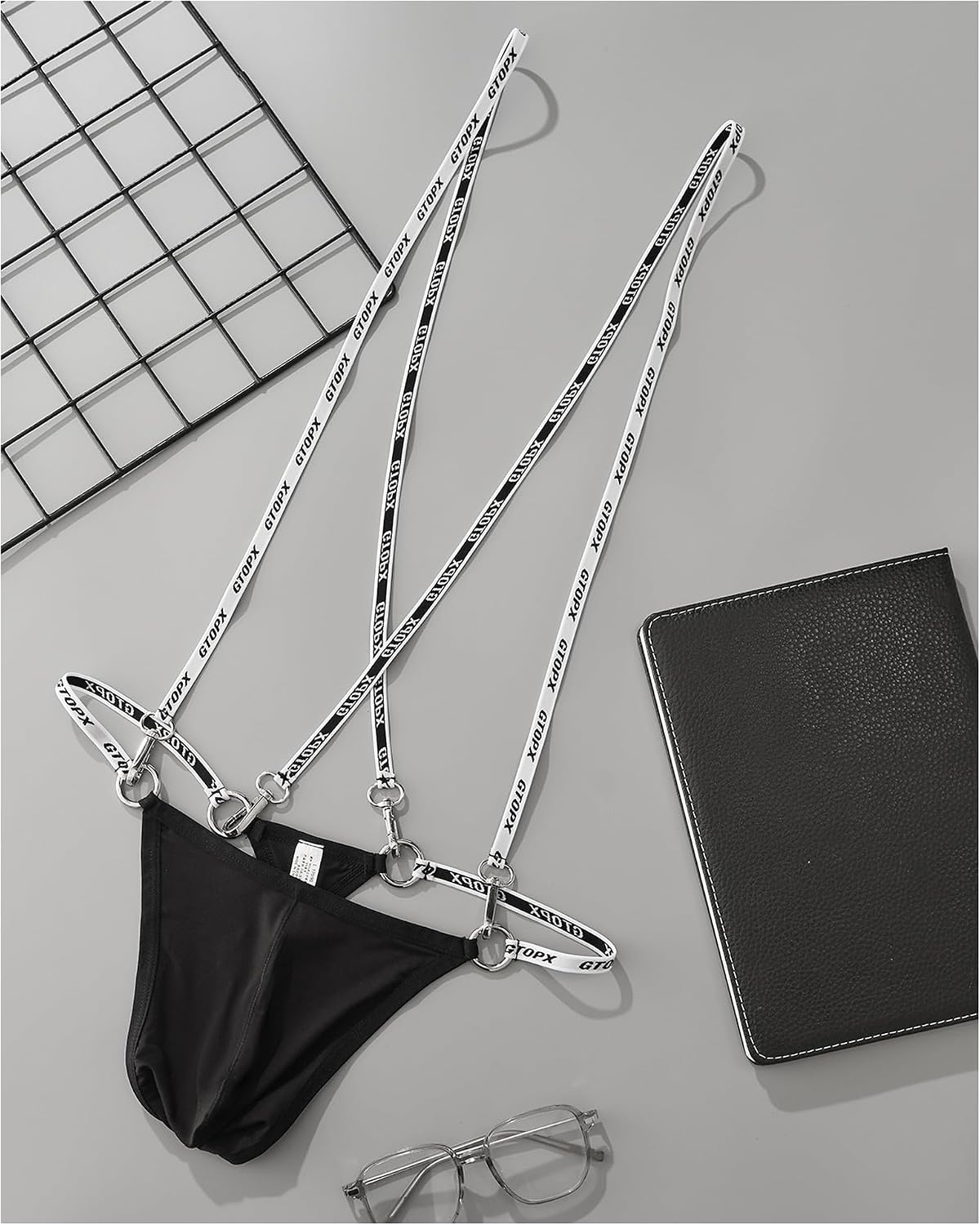 Detachable Mens Mankini Underwear Sexy Male G String Cross-back Thongs Stretchy Jockstrap For Men