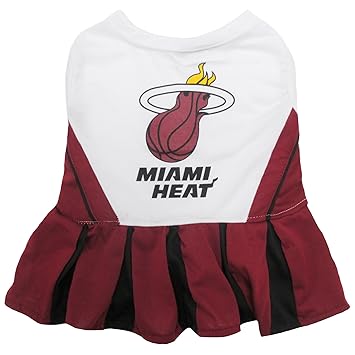 Pets First NBA Miami Heat Dog Cheerleader Dress, X-Small