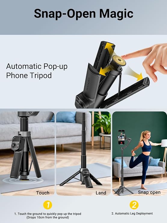 AOCHUAN Smart X3 360 Pan Rotation Gimbal Stabilizer for iPhone w/Remote