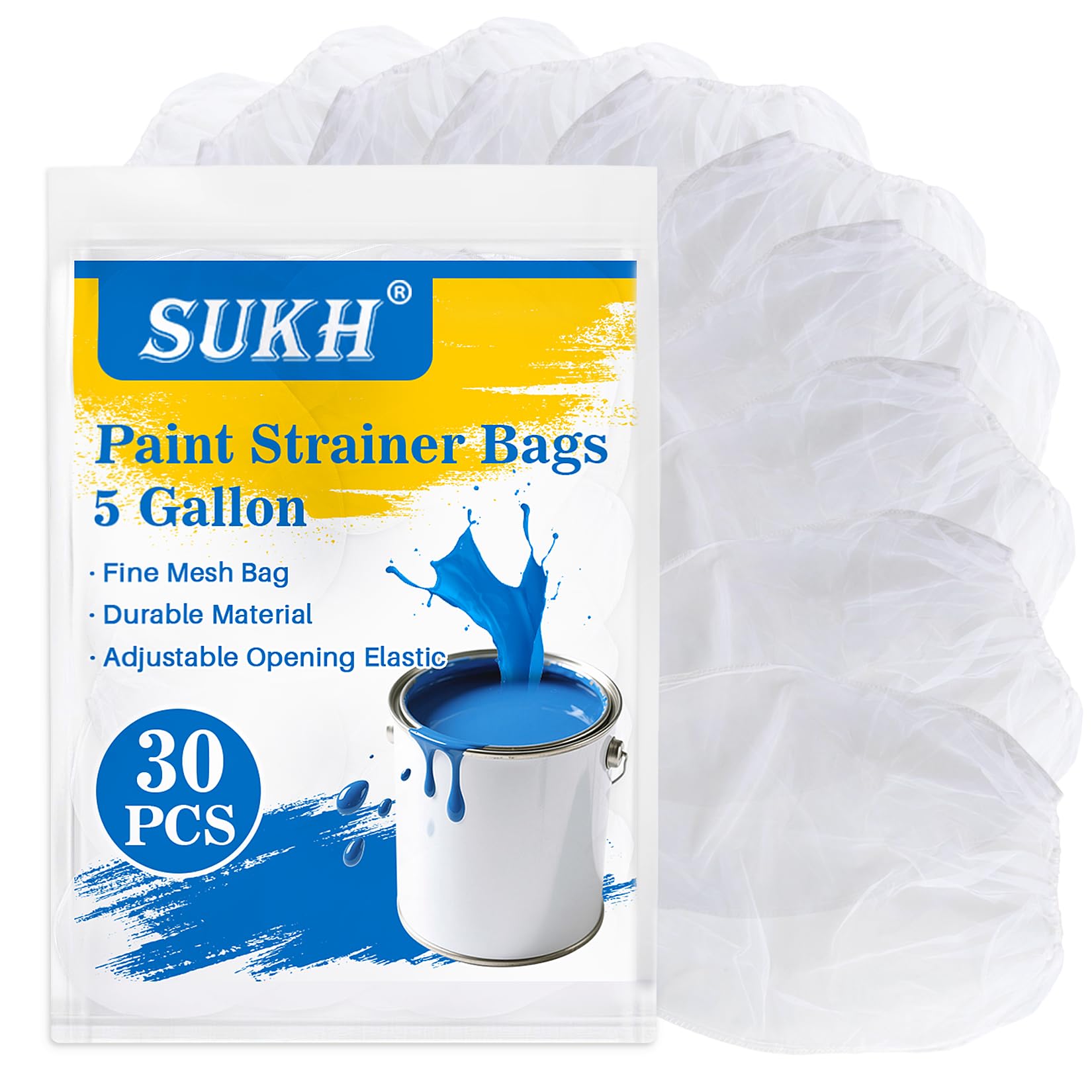 Sukh 30pcs Paint Strainer Bag