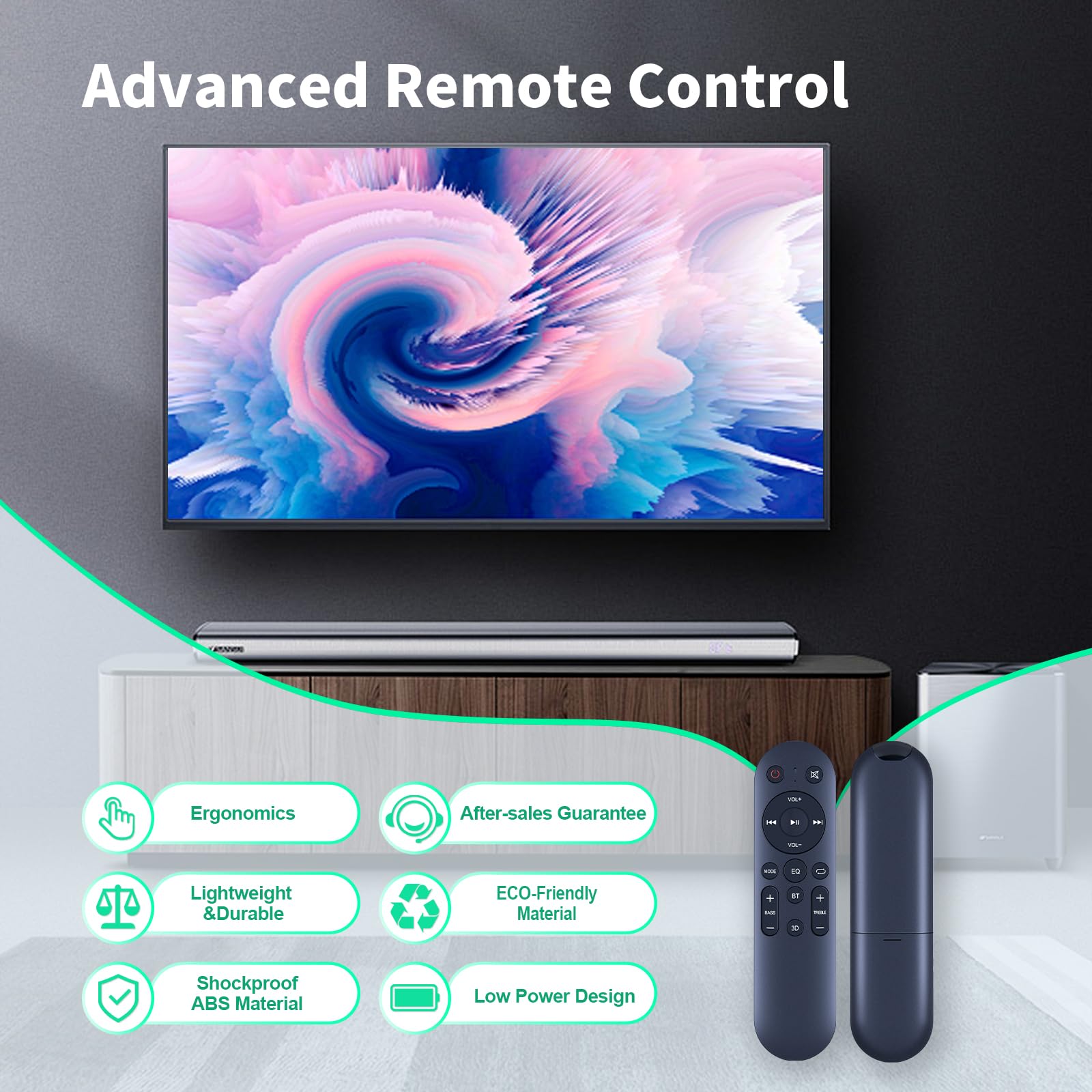 Telecomando di ricambio per Soundbar Raineverry 5.1 Soundbar con Dolby Audio