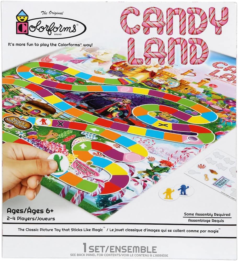 Colorforms Candy Land Travel Paperboard Classic Board Game