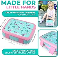 Vista 22 de Bento Lunch Box with Stainless Steel Thermo, Matching Insulated Lunch Bag and Ice Pack Set for Girls, Kids, 5 Divided Compartments, Snack Container