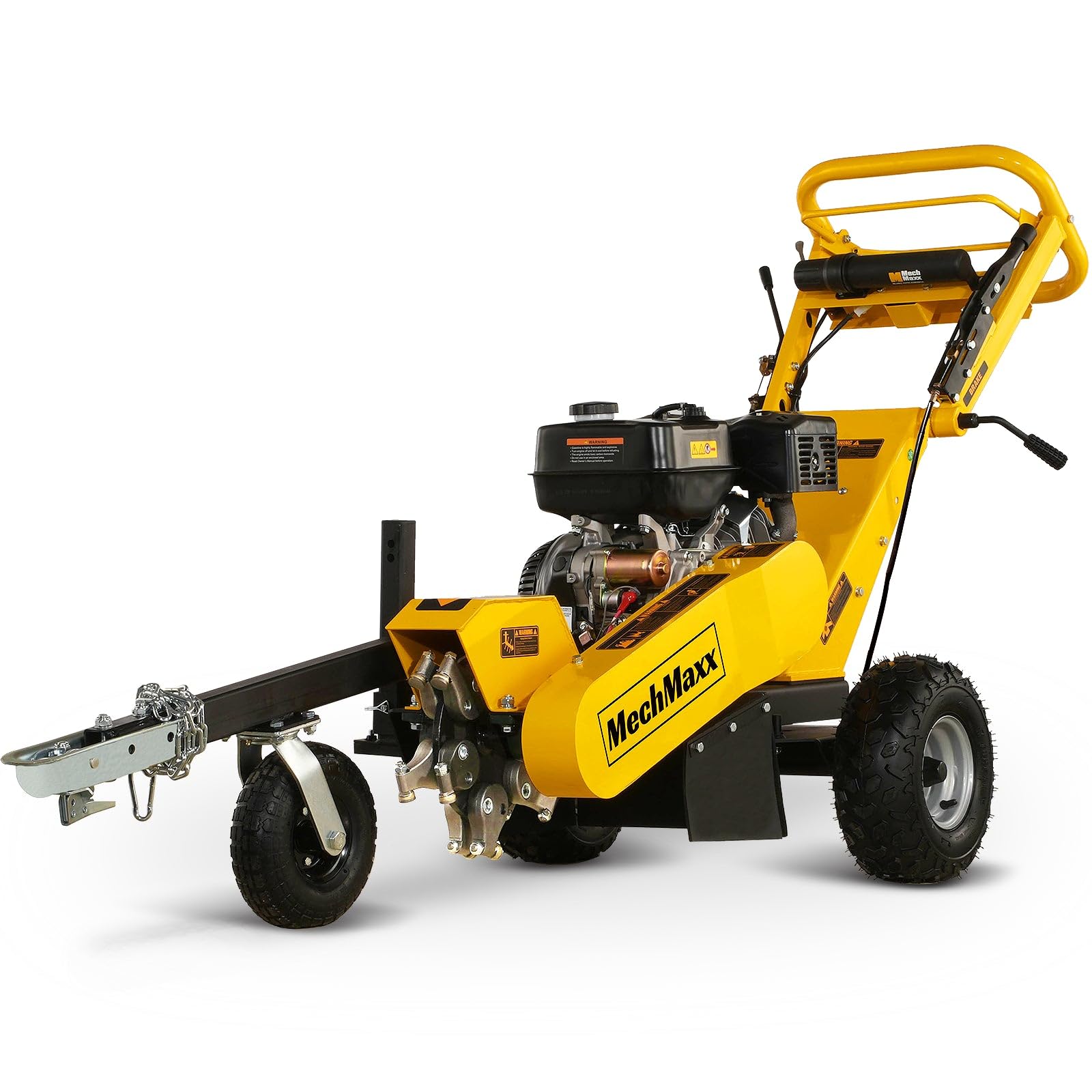 15 inch E-Start Ducar 420CC 15HP Gas Power Stump Grinder With Tow Bar/12pcs Alloy Teeth/Rotation Chassis,15
