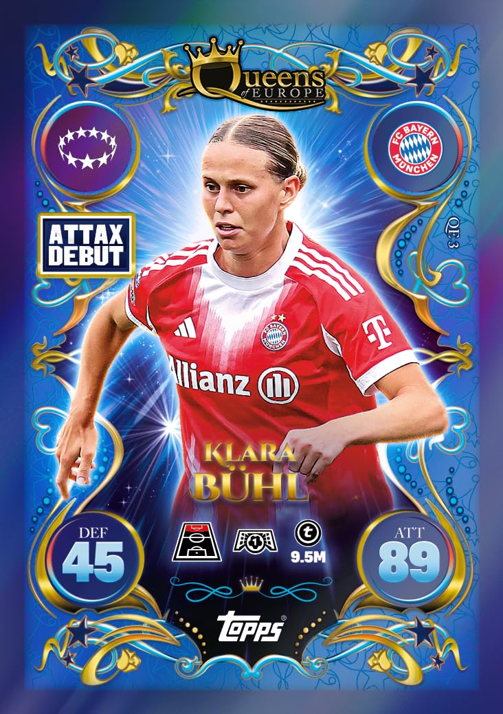Topps UCC Match Attax 2025/26 Update Eco Pack #3 Queens of Europe 41 tarjetas 16 exclusivas edición limitada Star Girl
