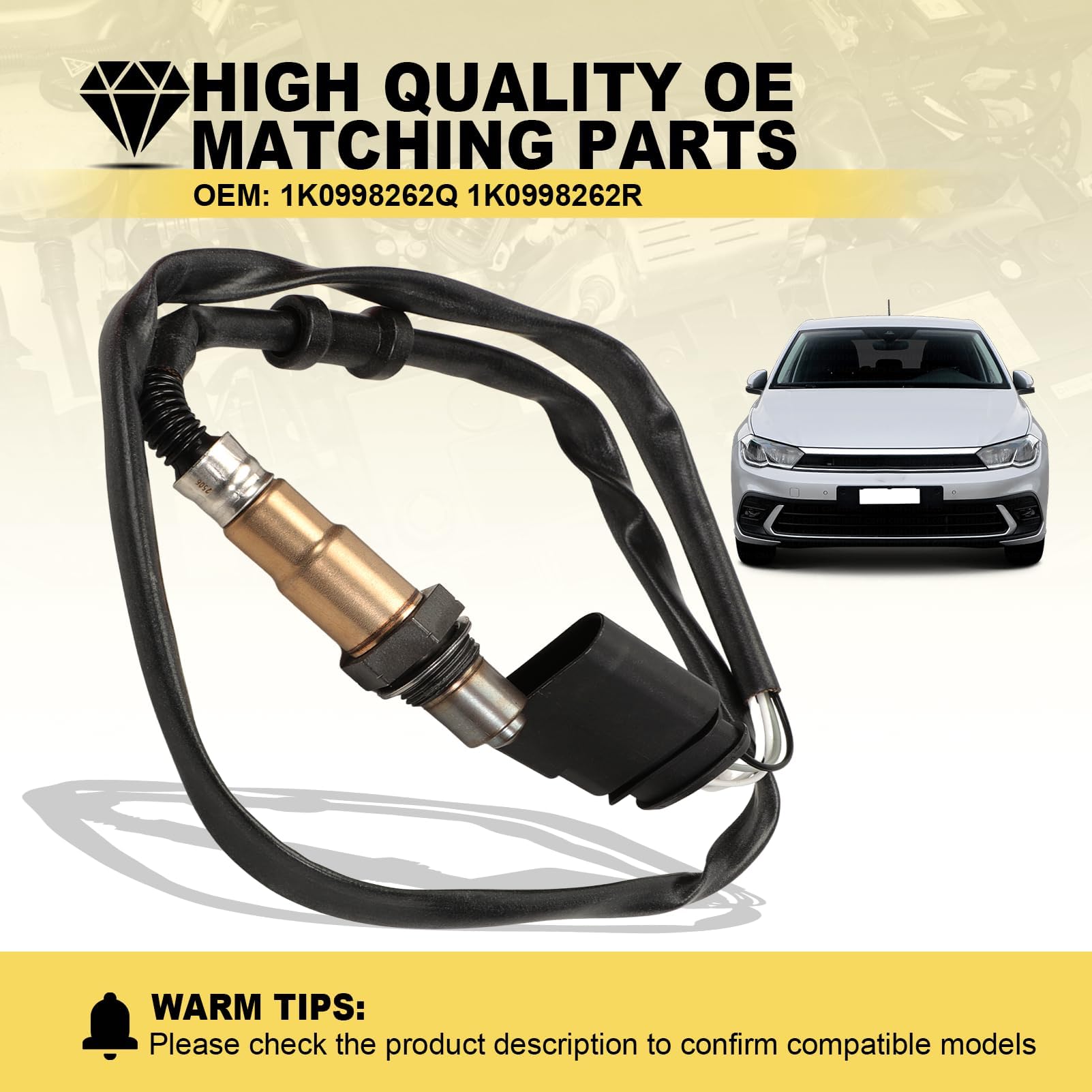 Sonde Lambda Pour A4 B6 A6 C5 TT Ibiza Octavia VW Golf 4 Beetle Polo 9N,1K0998262Q Régulation Capteur Oxygène Sonde De Diagnostique 1K0998262R