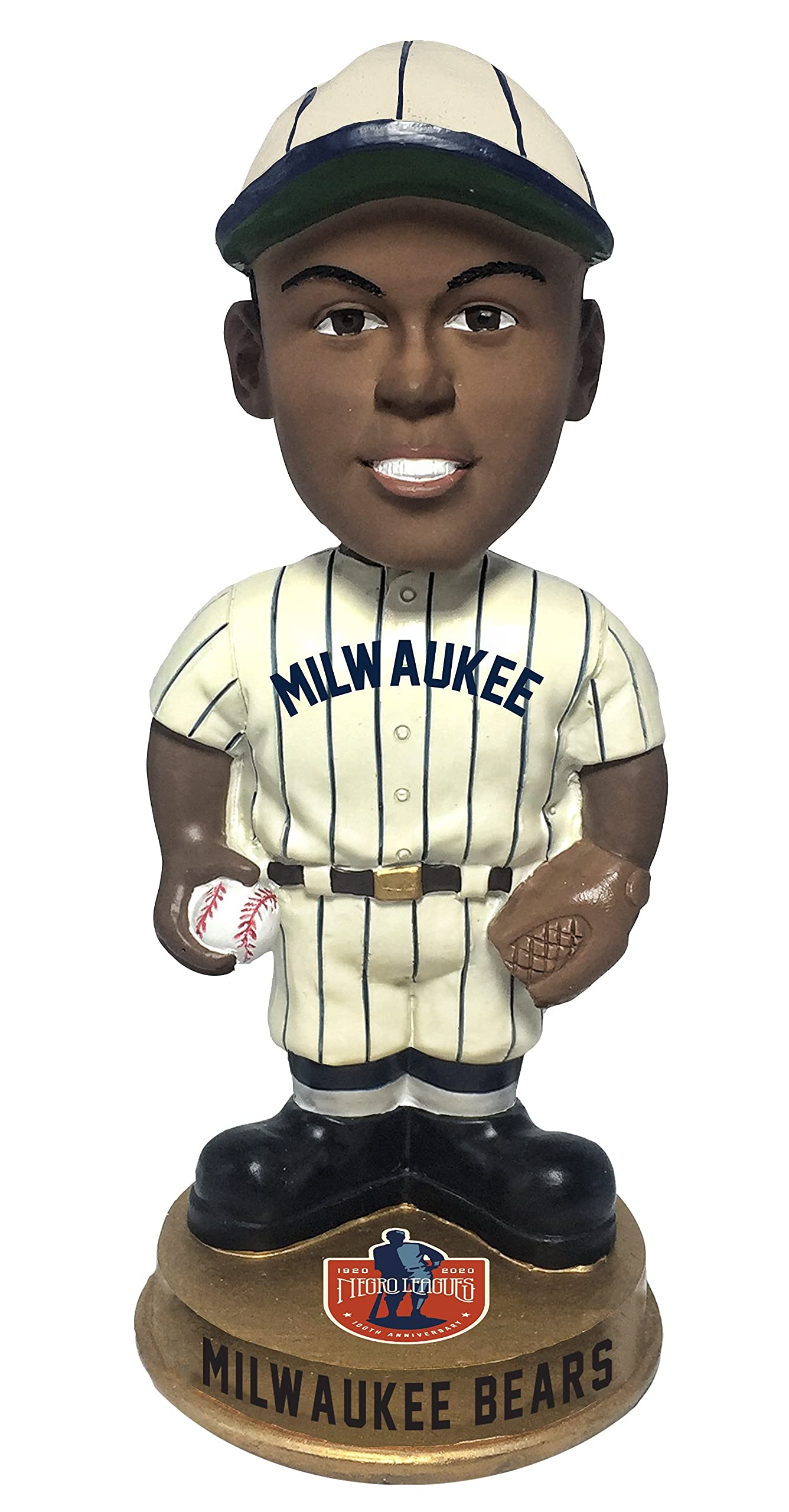 Milwaukee Bears Vintage Gold Base #/100 Bobblehead Negro Leagues