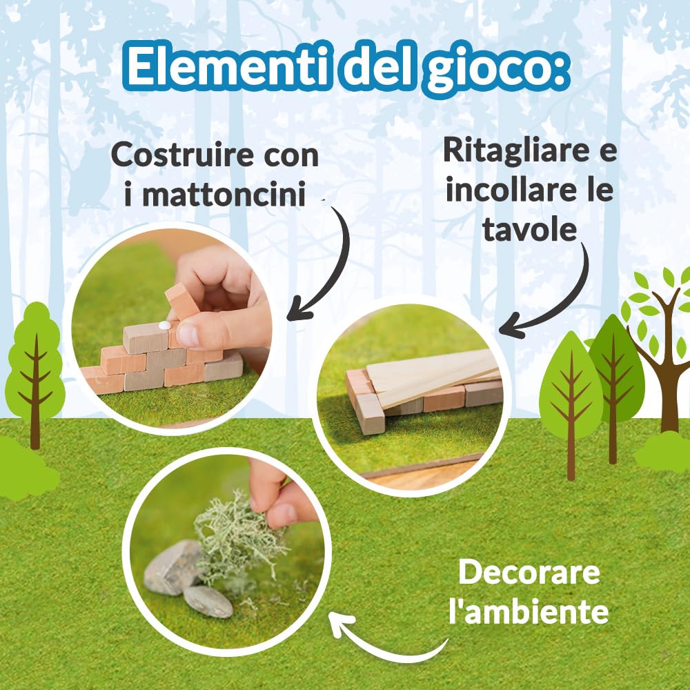 Brick Trick- Trefl Casa della Foresta/Forest House – Costruisci, ECO Blocchi 220 Mattoni, per gli Appassionati di Costruzione, Kit Creativo per Bambini dai 6 Anni