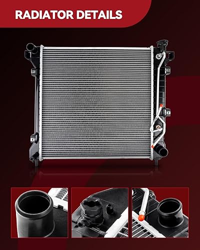 Miniatura 2 de Radiador CU13084 para Journey 2009-2020 2.4L, 3.5L, 3.6L, AUTOSITY Radiador de refrigeración automotriz CU13084, 13084, 221-9061, 41-13084, 438325,