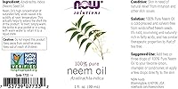 Vista 1 de Now Solutions, aceite de neem, 100% puro, hecho de aceite de semilla de azadirachta indica (neem), alivio natural de la irritación y otros problemas