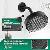 Vista 4 de T2902EPBL - Kit de molduras de ducha compatible con moen T2902EPBL, cabezal de ducha negro mate y mango de palanca de ducha, fácil de instalar, sin